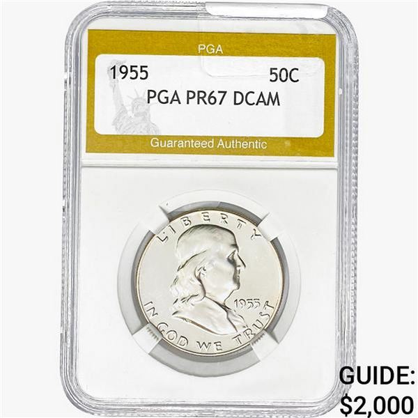 1955 Franklin Half Dollar PGA PR67 DCAM