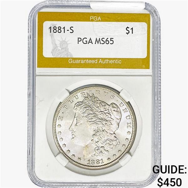 1881-S Morgan Silver Dollar PGA MS65