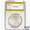 Image 1 : 1881-S Morgan Silver Dollar PGA MS65