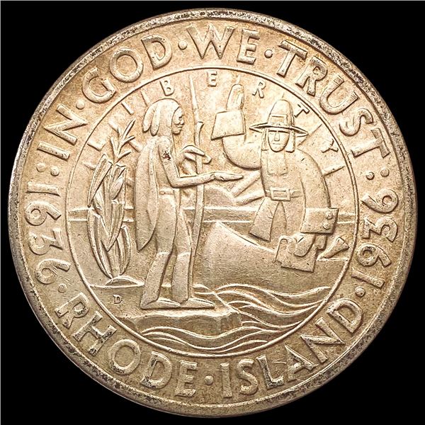 1936-D Rhode Island Half Dollar CLOSELY UNCIRCULATED