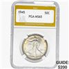Image 1 : 1945 Walking Liberty Half Dollar PGA MS65