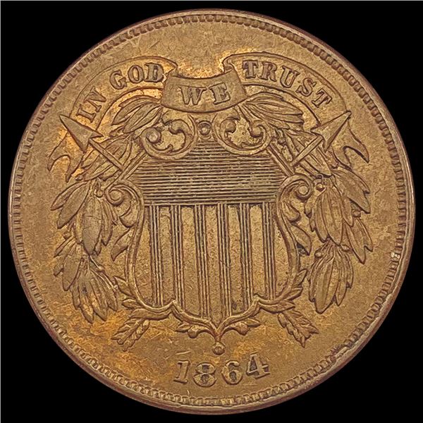 1864 Two Cent Piece CLOSELY UNCIRCULATED