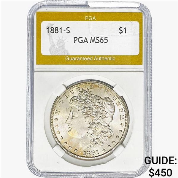 1881-S Morgan Silver Dollar PGA MS65