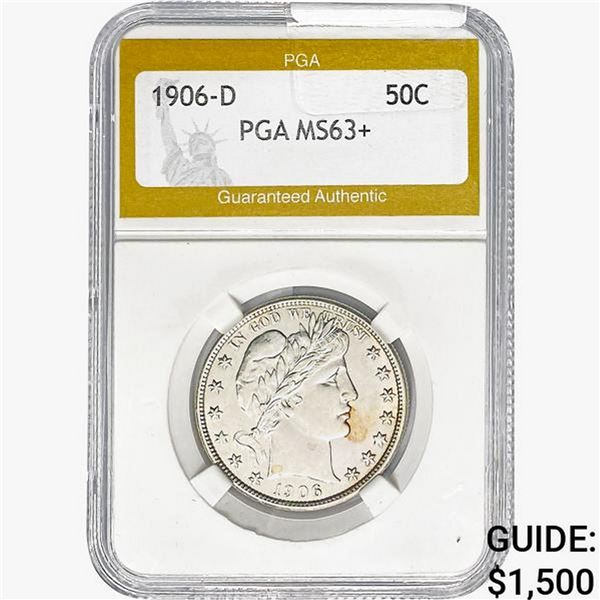 1906-D Barber Half Dollar PGA MS63+