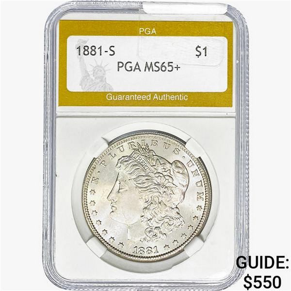 1881-S Morgan Silver Dollar PGA MS65+