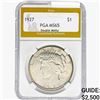 Image 1 : 1927 Silver Peace Dollar PGA MS65 Double Motto