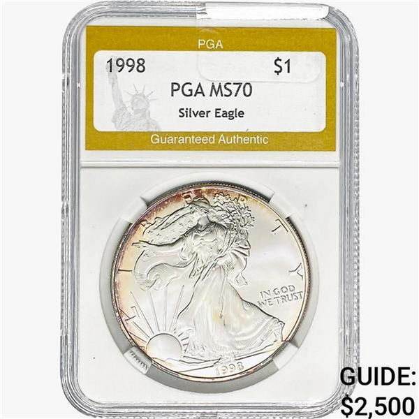1998 Walking Liberty Half Dollar PGA MS70