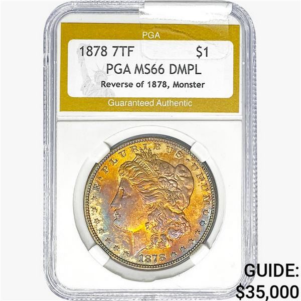 1878 REV 78 Morgan Silver Dollar PGA MS66 DMPL, MONSTER