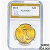 Image 1 : 1924 $20 Gold Double Eagle PGA MS67