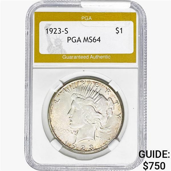 1923-S Silver Peace Dollar PGA MS64