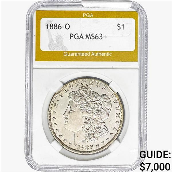 1886-O Morgan Silver Dollar PGA MS63+
