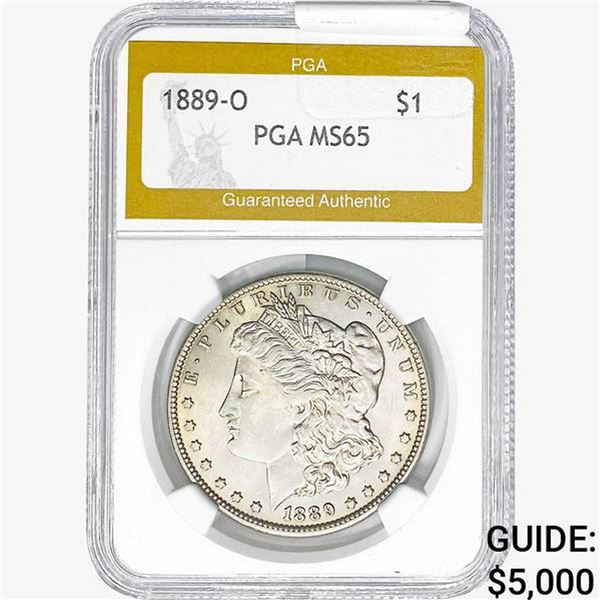 1889-O Morgan Silver Dollar PGA MS65