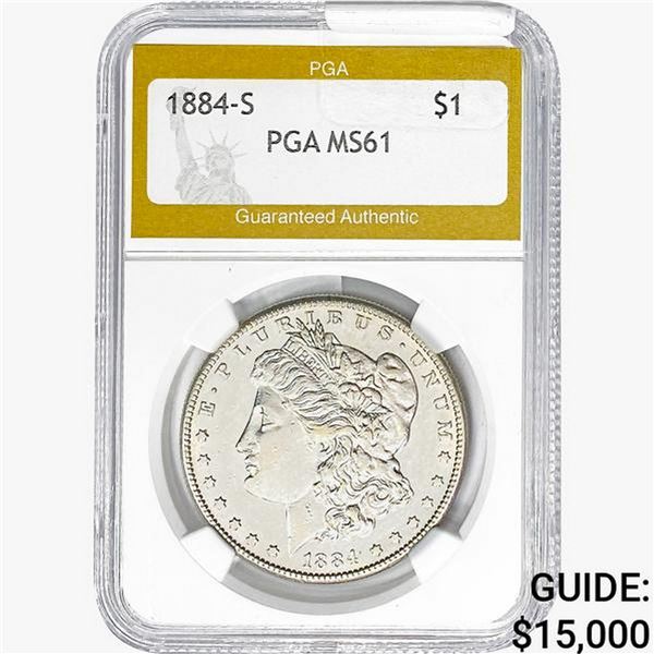 1884-S Morgan Silver Dollar PGA MS61