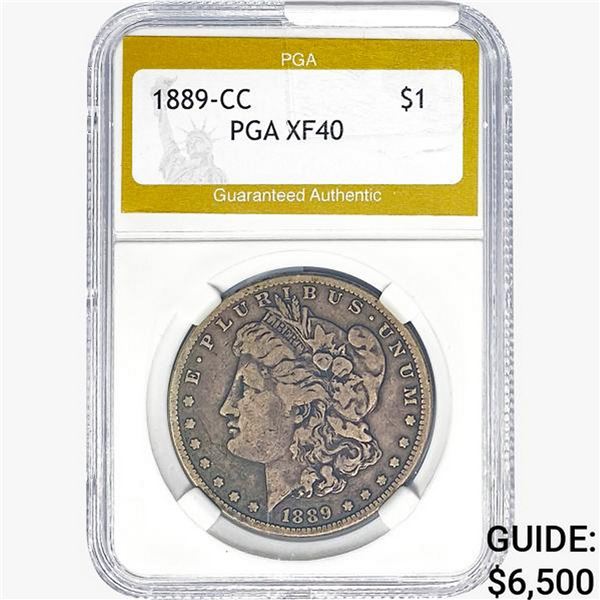 1889-CC Morgan Silver Dollar PGA XF40