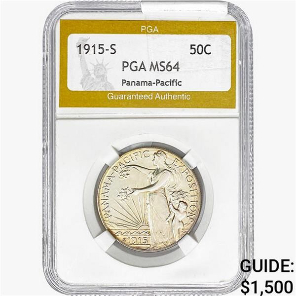 1915-S Panama-Pacific Half Dollar PGA MS64
