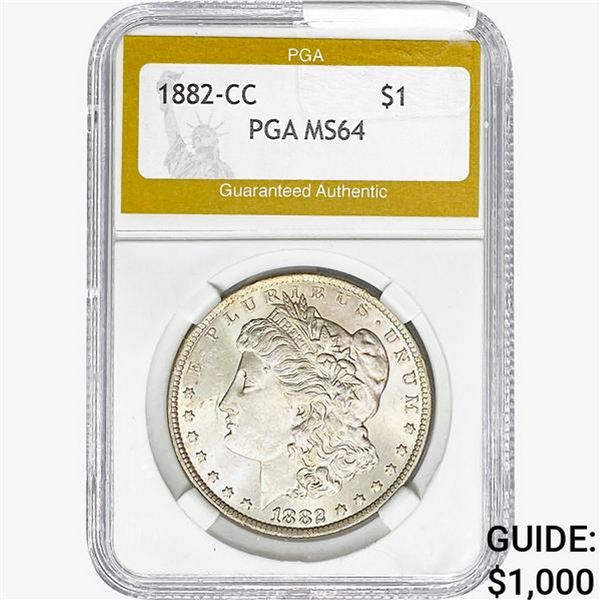 1882-CC Morgan Silver Dollar PGA MS64