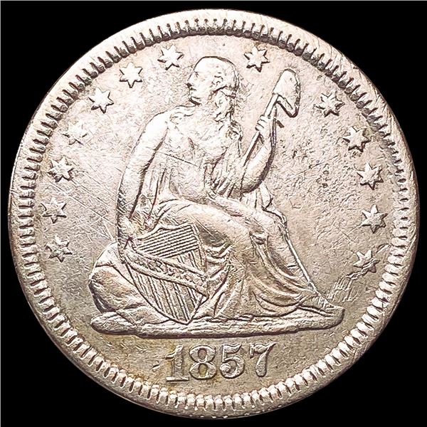 1857 Seated Liberty Quarter NEARLY UNCIRCULATED