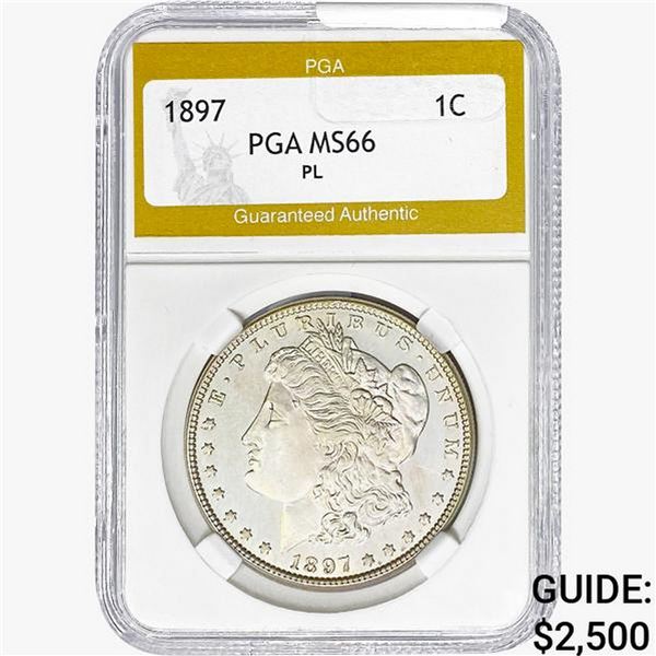 1897 Morgan Silver Dollar PGA MS66 PL