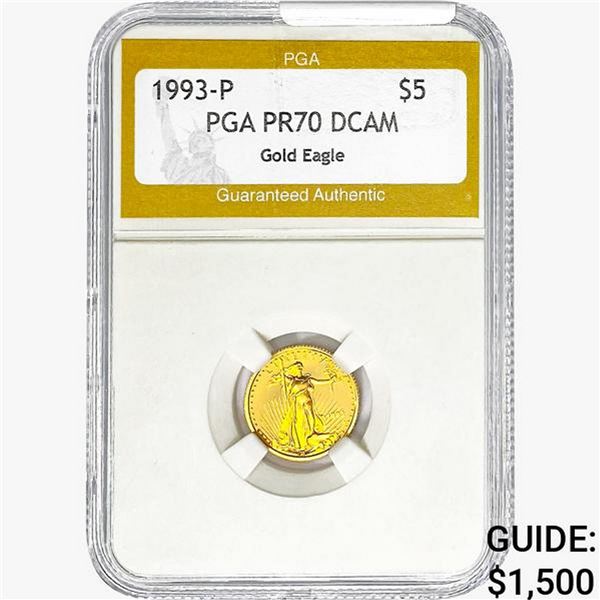 1993-P 1/10oz $5 AGE PGA PR70 DCAM