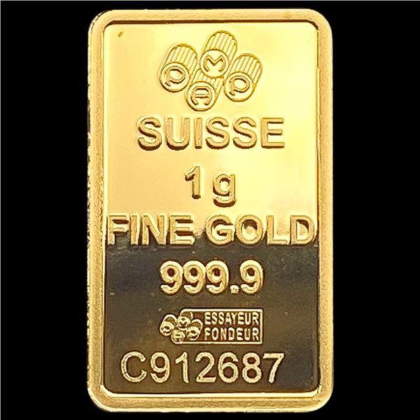 Pamp Suisse 1G .9999 Fine Gold Bar