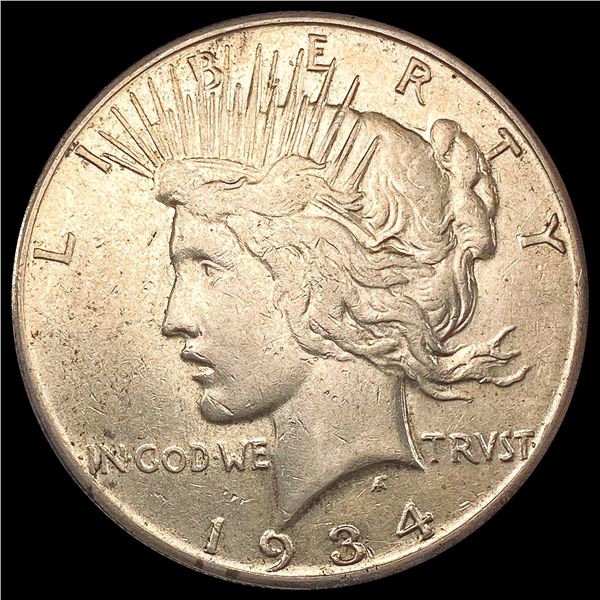 1934-S Silver Peace Dollar CHOICE AU