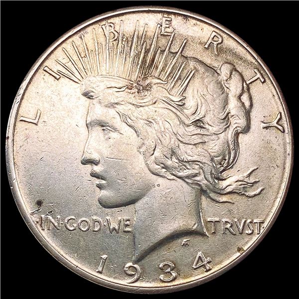 1934-D Silver Peace Dollar CHOICE AU