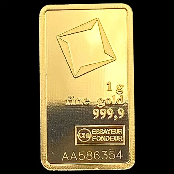 Valcambi 1G .9999 Fine Gold Bar