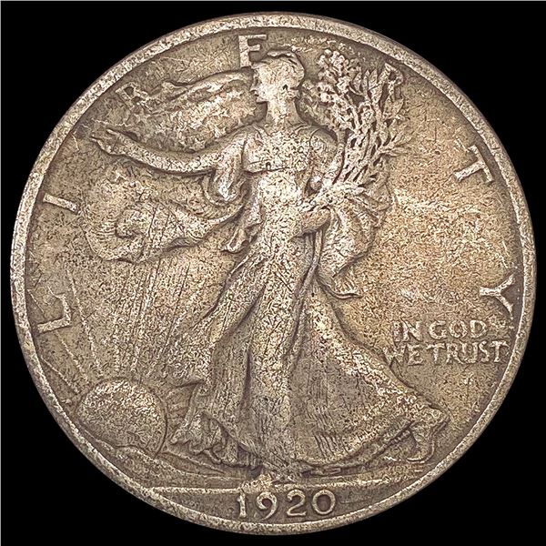 1920-D Walking Liberty Half Dollar LIGHTLY CIRCULATED