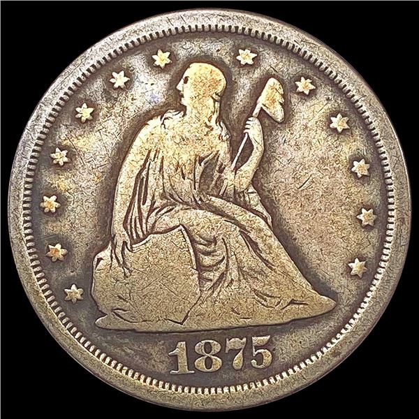 1875-S Twenty Cent Piece LIGHTLY CIRCULATED