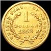 Image 2 : 1852 Rare Gold Dollar LIGHTLY CIRCULATED