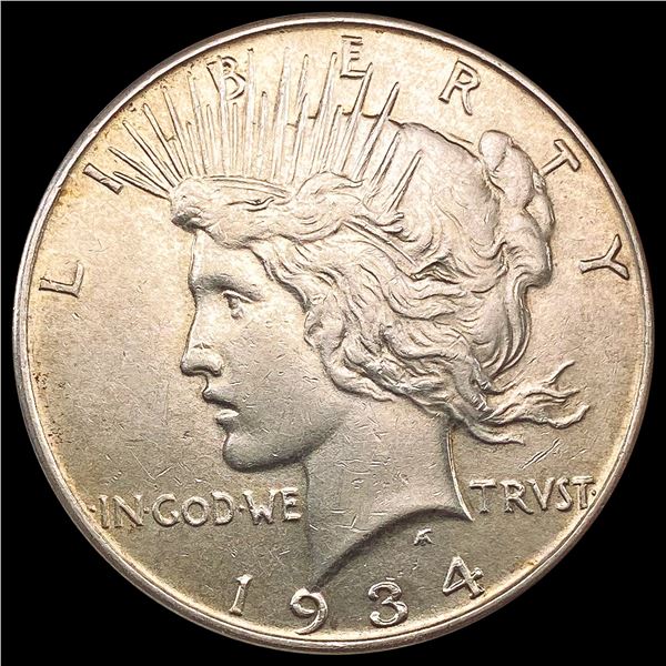 1934 Silver Peace Dollar CHOICE AU