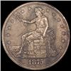 Image 1 : 1875-CC Silver Trade Dollar ABOUT UNCIRCULATED