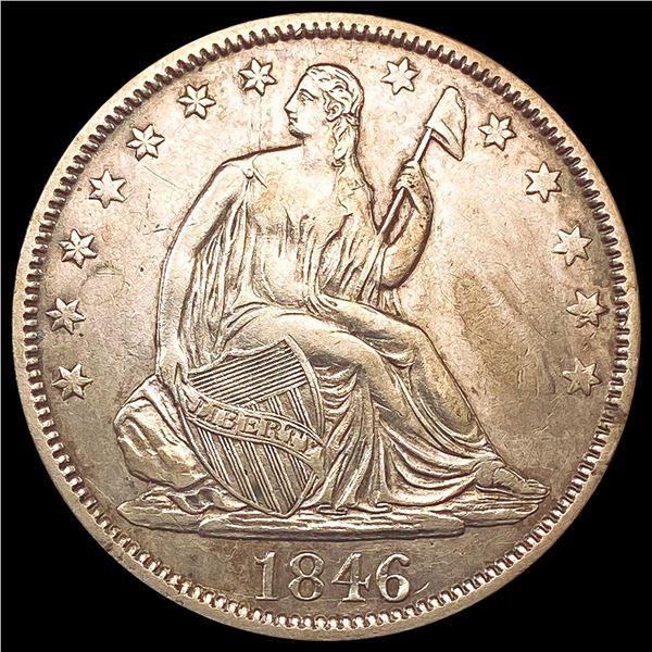 1846 Seated Liberty Half Dollar LIGHTLY CIRCULATED