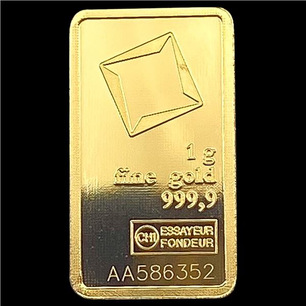 Valcambi 1G .9999 Fine Gold Bar