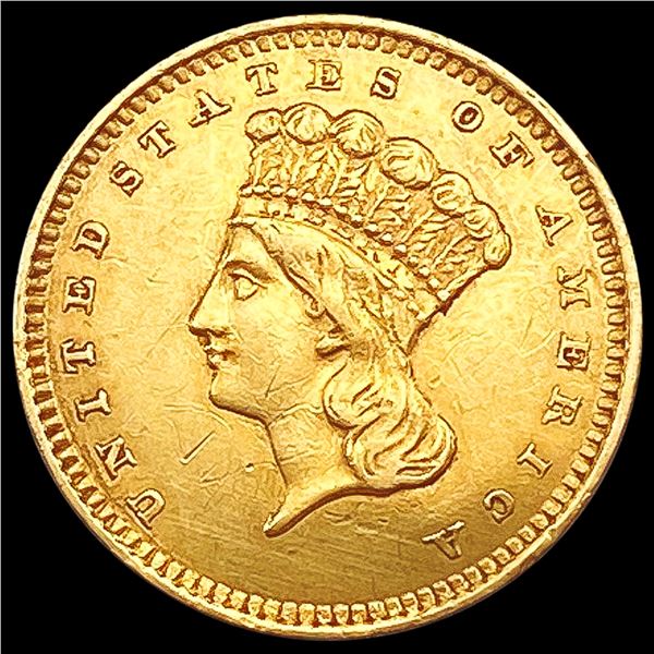 1858 Rare Gold Dollar NEARLY UNCIRCULATED