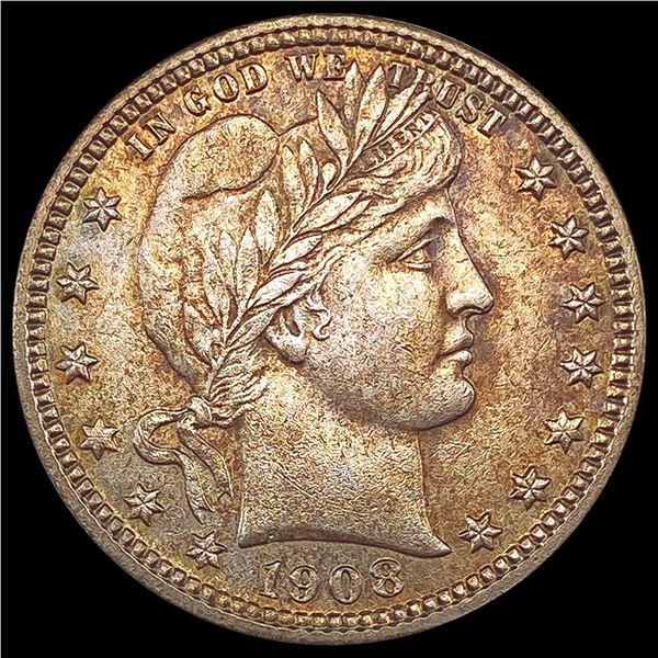 1908-D Barber Quarter CLOSELY UNCIRCULATED