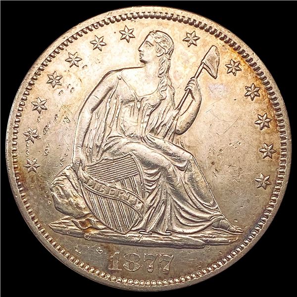 1877 Seated Liberty Half Dollar CHOICE AU