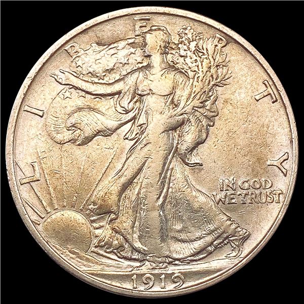 1919-S Walking Liberty Half Dollar LIGHTLY CIRCULATED