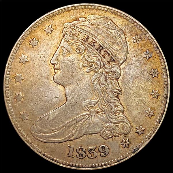 1839 Capped Bust Half Dollar ABOUT UNCIRCULATED