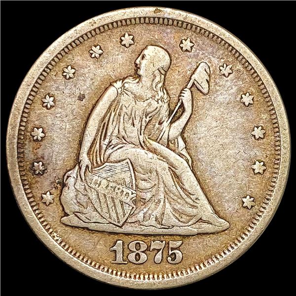 1875-S Twenty Cent Piece ABOUT UNCIRCULATED