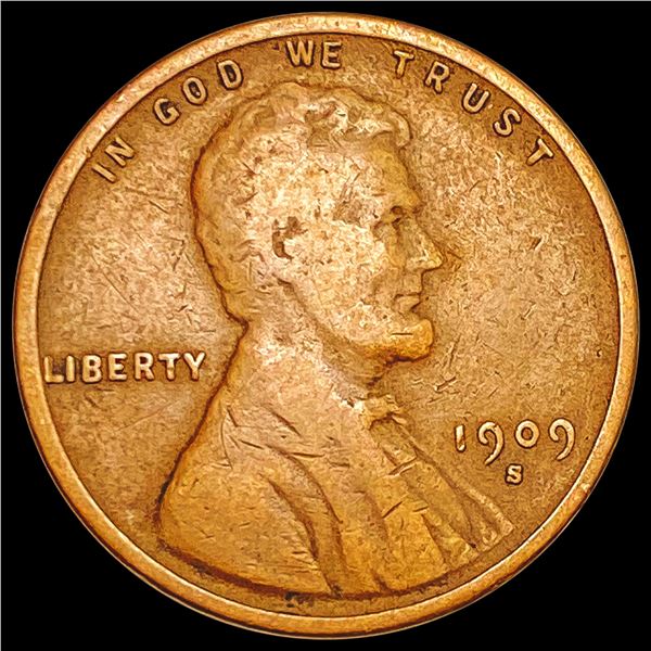 1909-S Wheat Cent NICELY CIRCULATED