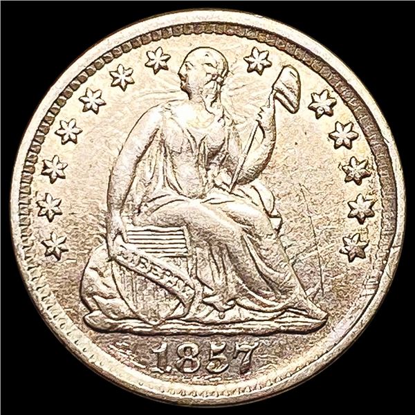 1857 Seated Liberty Half Dime NEARLY UNCIRCULATED