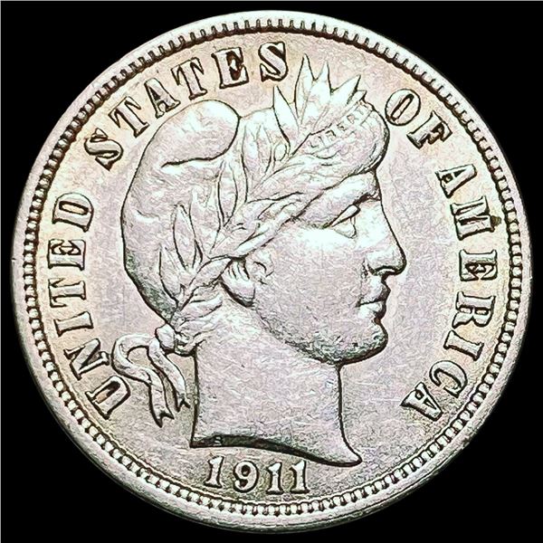 1911 Barber Dime NEARLY UNCIRCULATED
