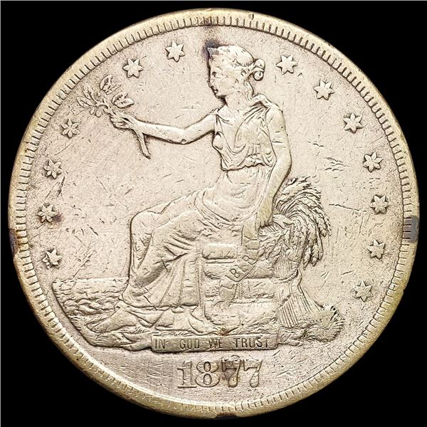 1877-s Silver Trade Dollar ABOUT UNCIRCULATED