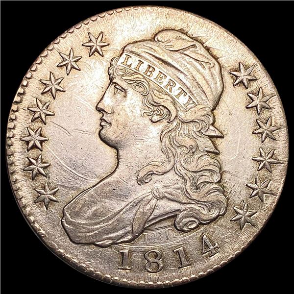 1814 Capped Bust Half Dollar ABOUT UNCIRCULATED