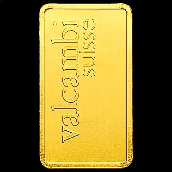 Valcambi 1G .9999 Fine Gold Bar