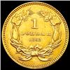 Image 2 : 1862 Rare Gold Dollar CLOSELY UNCIRCULATED