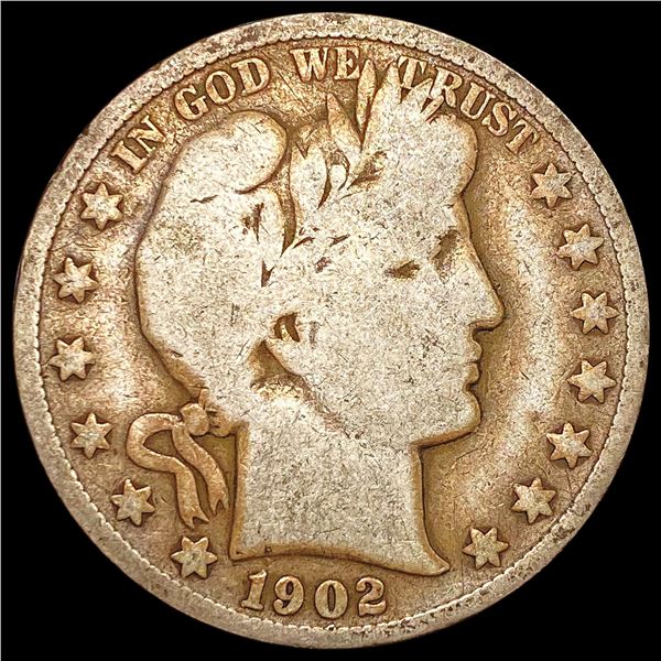 1902-S Barber Half Dollar NICELY CIRCULATED