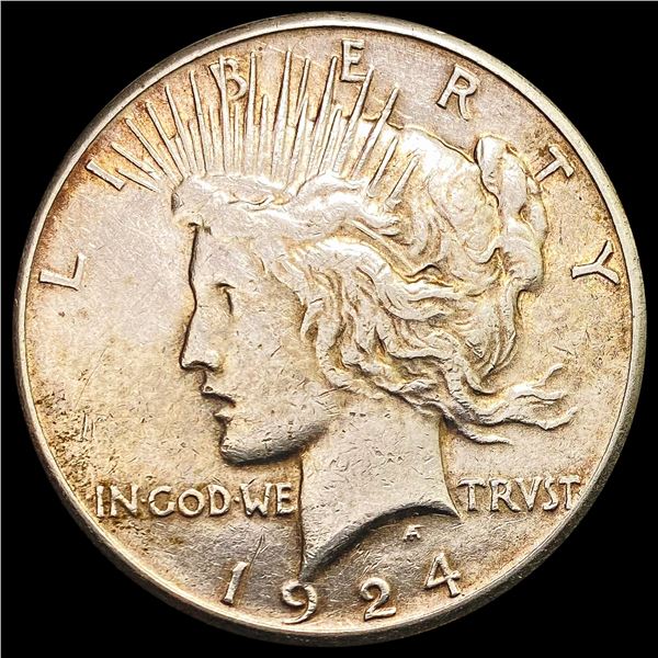 1924-S Silver Peace Dollar ABOUT UNCIRCULATED