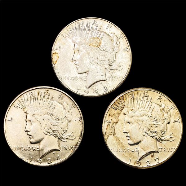 1927-1934 [3] Silver Peace Dollar HIGH GRADE
